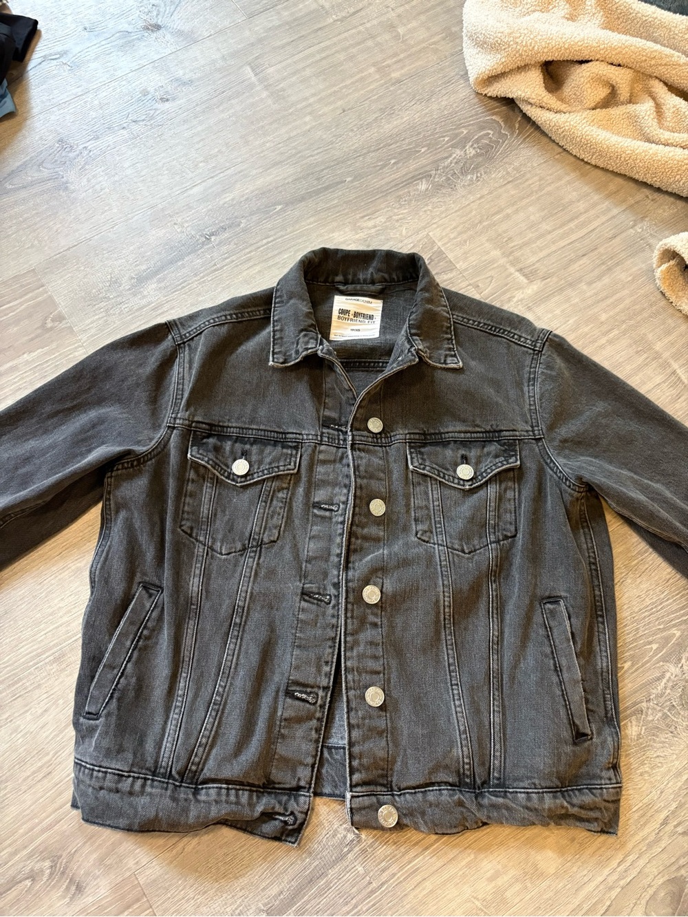 Garage Black Denim Jean Jacket for Women